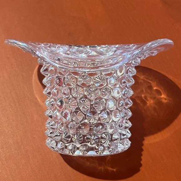 Vintage Fenton Clear Glass Spike Design Top Hat 1960’s 2.5"H X 4" - Picture 2 of 15